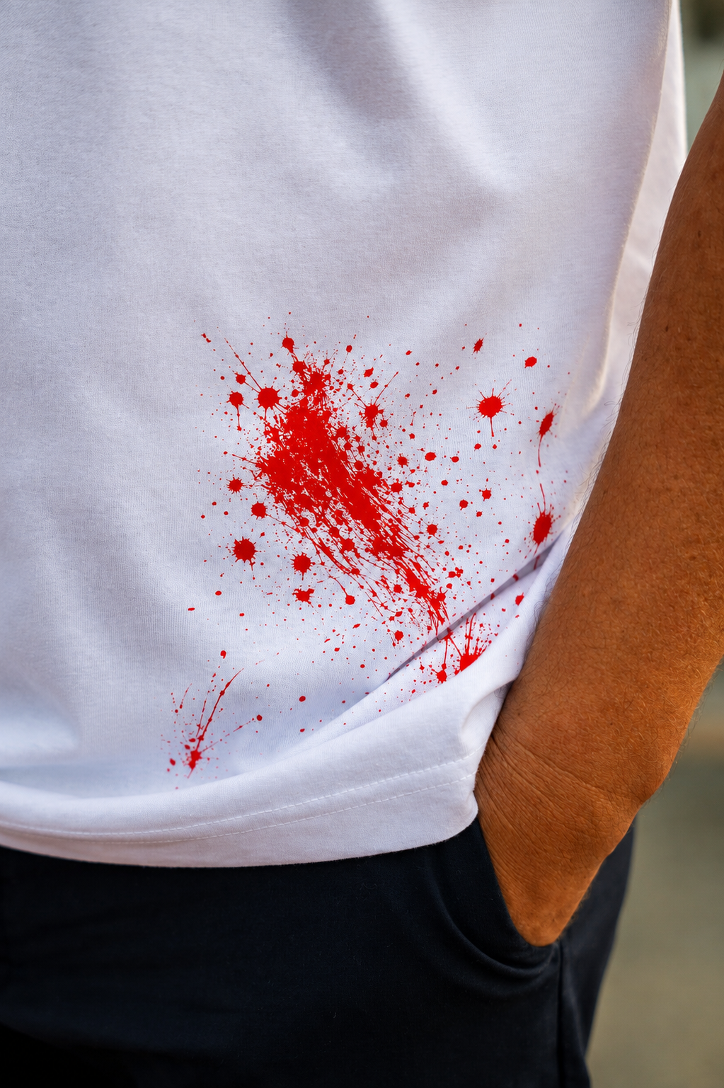 Detalle del estampado inferior de la camiseta Topwater Strike de Fish On Replay.